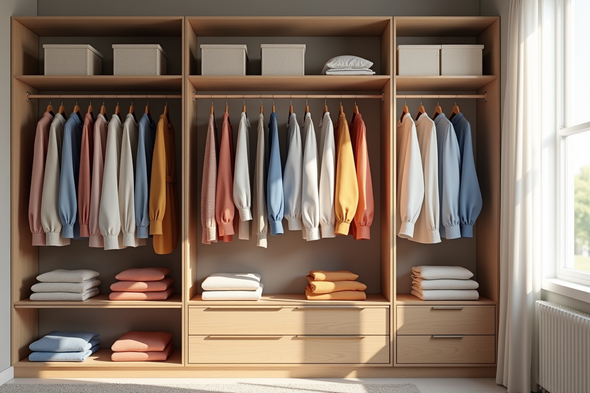Rangement efficace des vêtements dans un placard : techniques et astuces