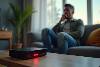 Personne inquiète avec modem bbox erreur dans le salon