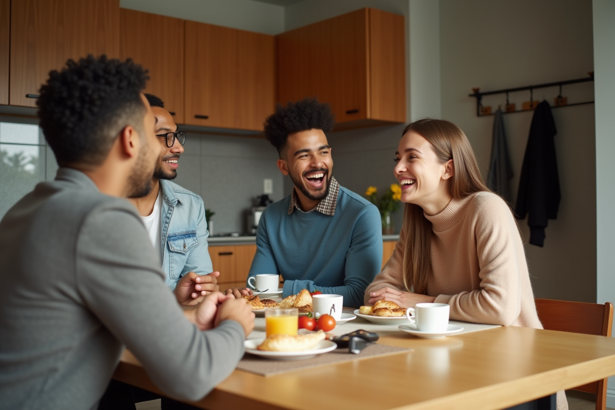 Trois jeunes autour d
